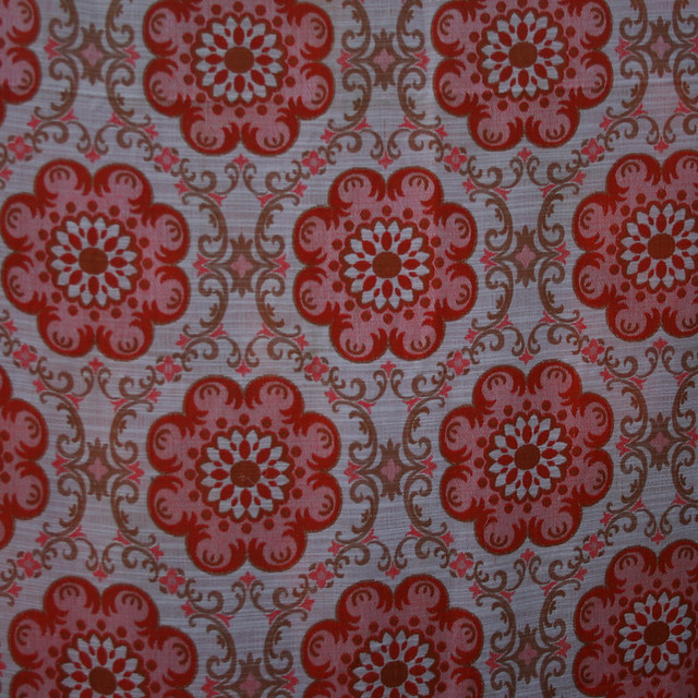 1970's Flower Twill Vintage Fabric