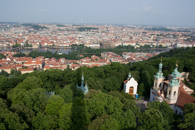 View from Petřínská rozhledna (Petrin Tower), Prague