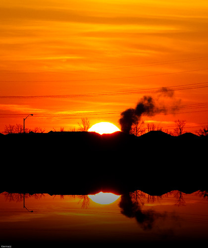 reflection sunrise dawn smoke mississauga kiermaczrafal kiermacz