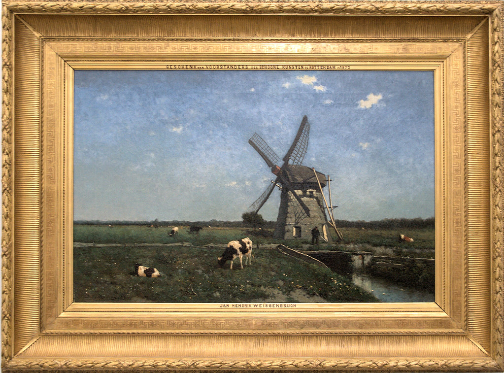 Museum Boijmans van Beuningen - schilderij met molen, Jan Hendrik Weissenbruch