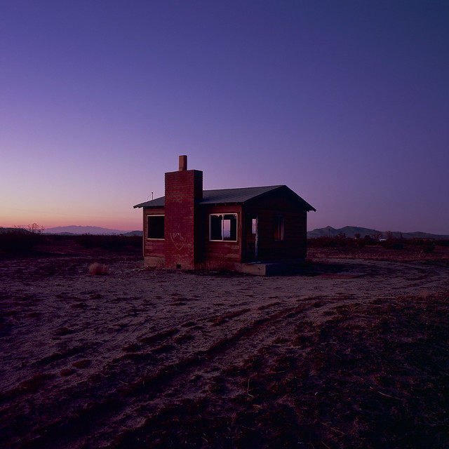 a cold winter sunset. mojave desert, ca. 2015.