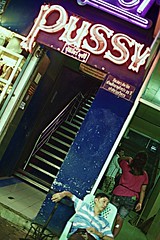 Patpong Night Club - Entrance of "Super Pussy" in Bangkok