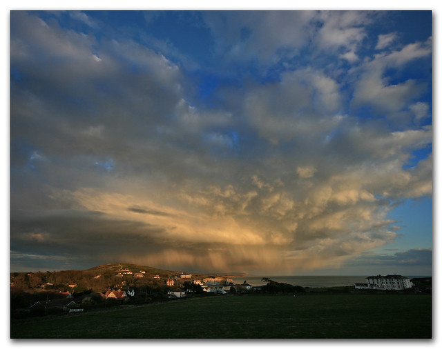Storm clouds over Freshwater Bay, Isle of Wight
