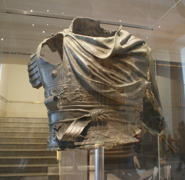 Bronze Torso from an Equestrian Statue Wearing a Cuirass
