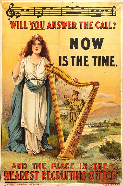 .. WWI Poster Enlist To Day In The 69th Infantry Join The Famous Irish Regiment 