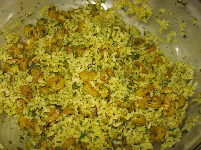 Shrimp with Mint and Brown Rice