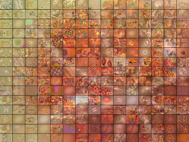 Orange - Fractal Mosaic