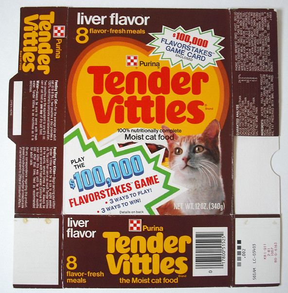 1979 Ralston Purina Tender Vittles Cat Food Box Front Flickr