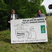 Dominick Donnelly and Dan Boyle unveiling Dominick's anti-incineration poster at Shannonpark roundabout, Carrigaline