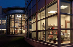 Isenberg School of Management Building At Night