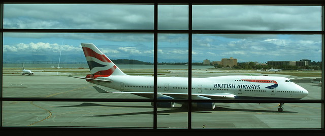British Airways 747 at SFO