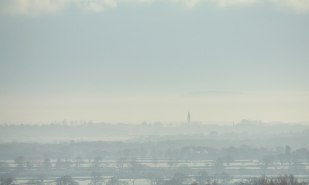 Cheshire from the A55 near Dobshill, near Hawarden, Flintshire, UK by Ministry