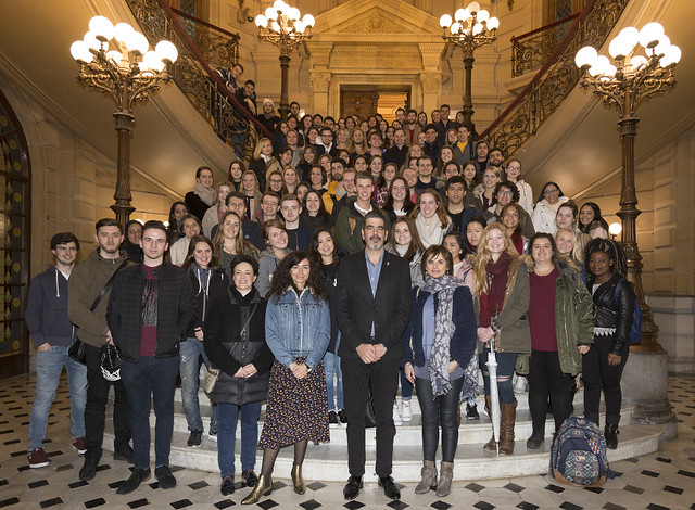 Recepción en el Ayuntamiento de San Sebastián a estudiantes internacionales de Deusto