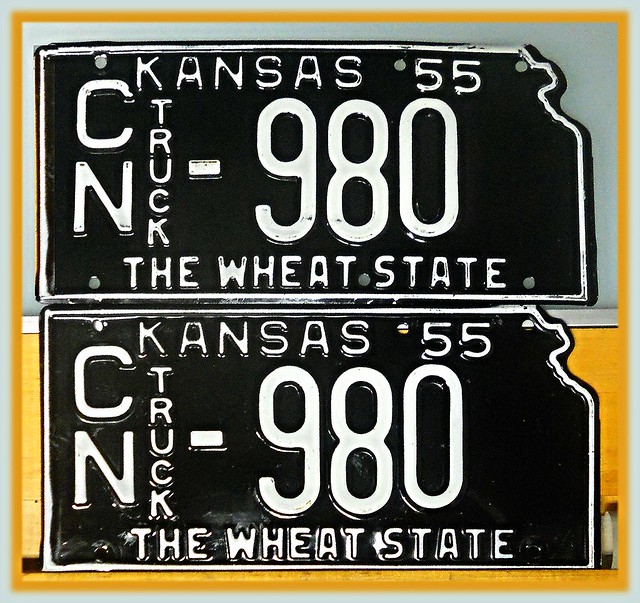 1955 Kansas Truck Plates