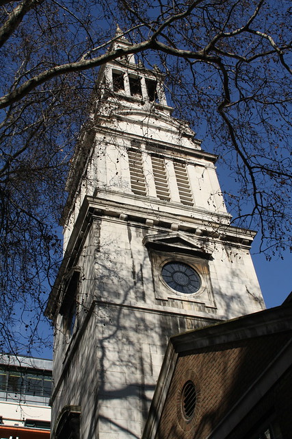 Spire of Christchurch Greyfriars, City of London