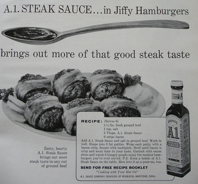 A1 Steak Sauce Ad With Recipe For Jiffy Hamburgers Flickr,Chicken Gizzards Cooked