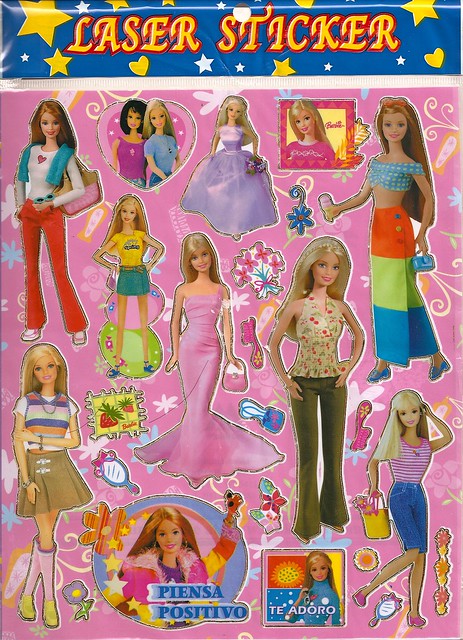 ersatz Barbie stickers, I didn't get to the dollar store in…