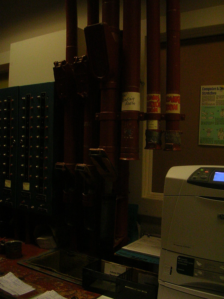 Pneumatic Library Library of Congress Pneumatic Tubes | Pneumatic tubes in the… | Flickr