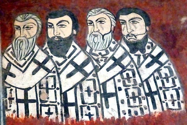 Syrie, fresque de l'église de Deir Mar Musa.