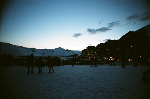 sunset sky people holiday snow france mountains alps film superia hotels valthorens 2009 nikonf80 fujisuperia fb:uploaded=true fb:request=true nikkor20mmf28afd iphone:request=true