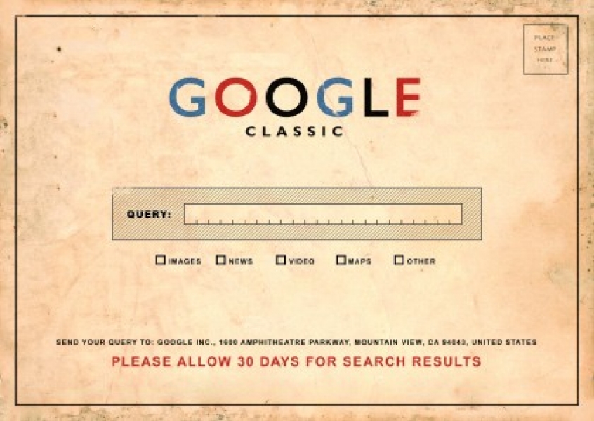 Google Classic: Please Allow 30 Days for your Search Results (Original artist unknown) #Google