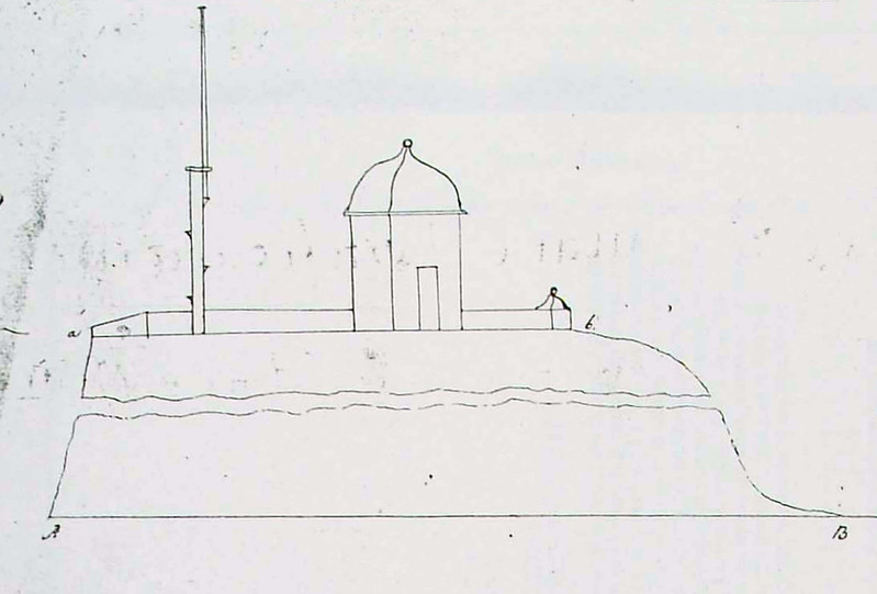 This architectural sketch of Fort Soledad was provided by Spanish Governor Francisco Ramón de Villalobos. The fort was built in 1810 at the southern tip of the bay, and was the last of the Spanish-era defenses built in Umatac.

Micronesian Area Research Center (MARC)