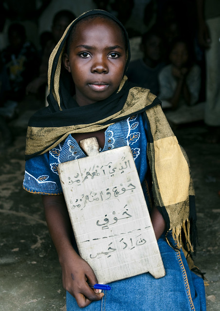 Pupil girl in a Madrasah, Mikindani, Tanzani