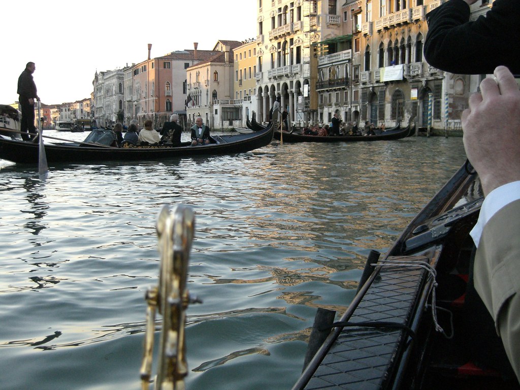 Venice 2009 036 | gondola jam as we enter narrow canal | george collie ...