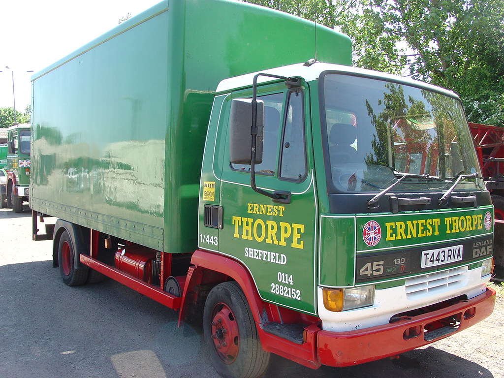 T443 Rvl T443 RVA - Leyland Daf Box van - Ernest Thorpe - a photo on Flickriver