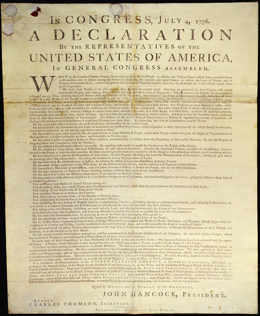 Image result for declaration of independence on display