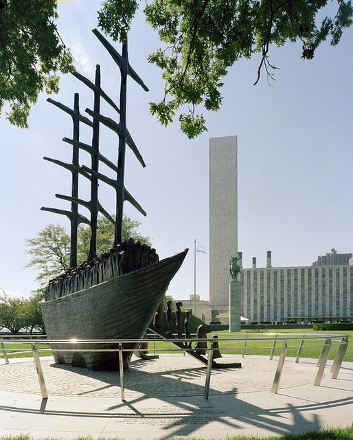 Image result for arrival sculpture united nations