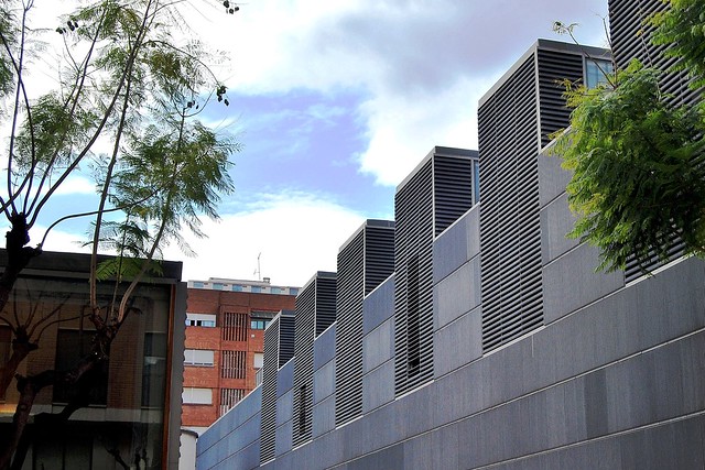 Museo de Bellas Artes de Castellón Pabellón de restauración fachada interior 530