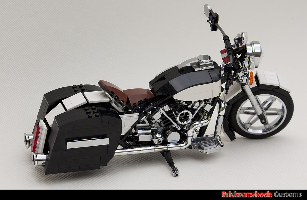 Lego Harley Davidson FLH1340 Custom In Lego (1:10)