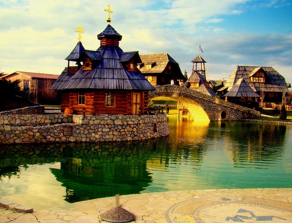 light, lake, church, village, bosnia, bijeljina, theunforgettablepictures.....