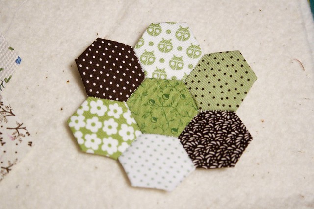135/365 Green & Brown Hexagons