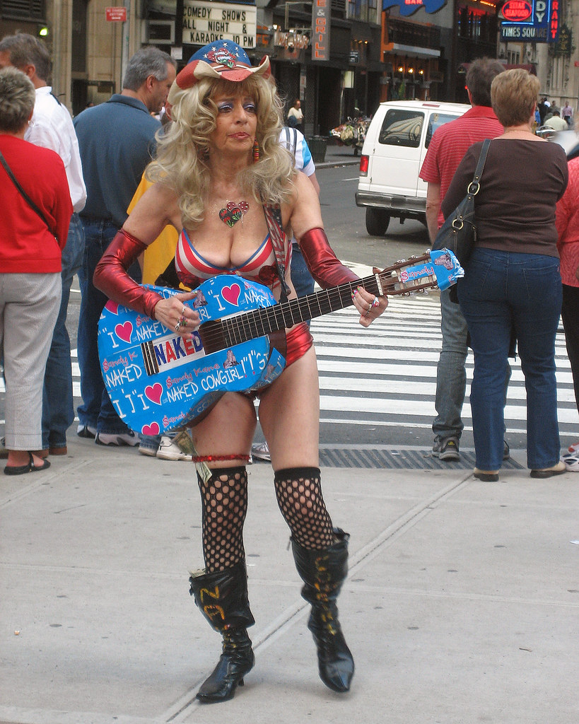 Picture Of The Naked Cowgirl Taken In Times Square In New 