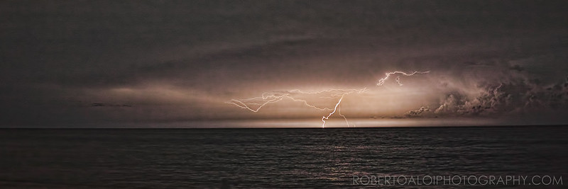 Lake Worth Beach Night Lightning 7-30-15