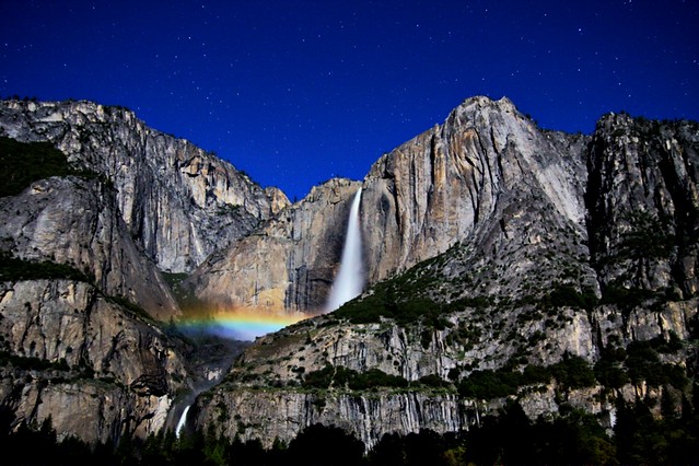 yosemite falls moonbow the wide view
