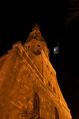 St Peter's Church under full moon