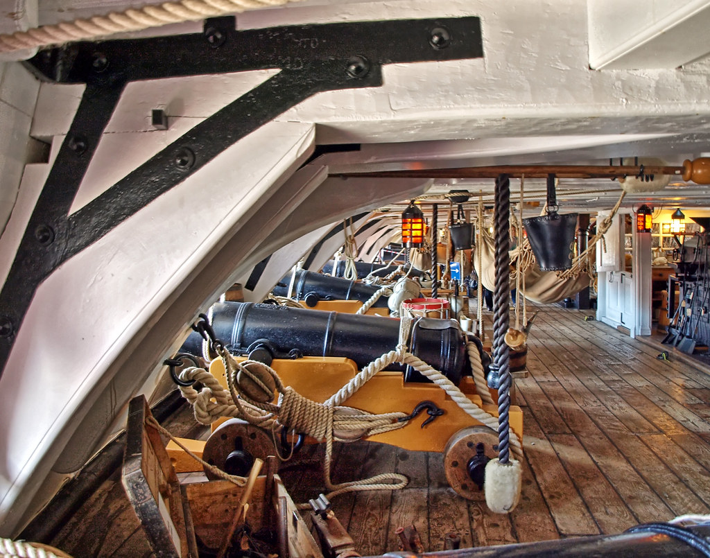 The lower Gundeck on HMS Victory by neilalderney123