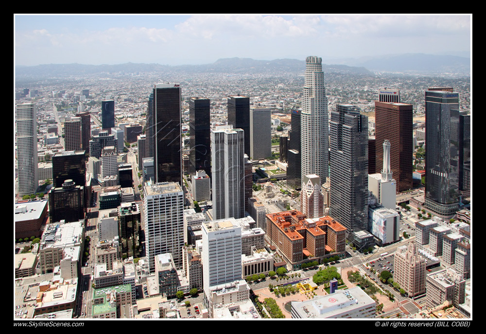 Los Angeles Skyline | Aerial of the Downtown Los Angeles Sky… | Bill ...