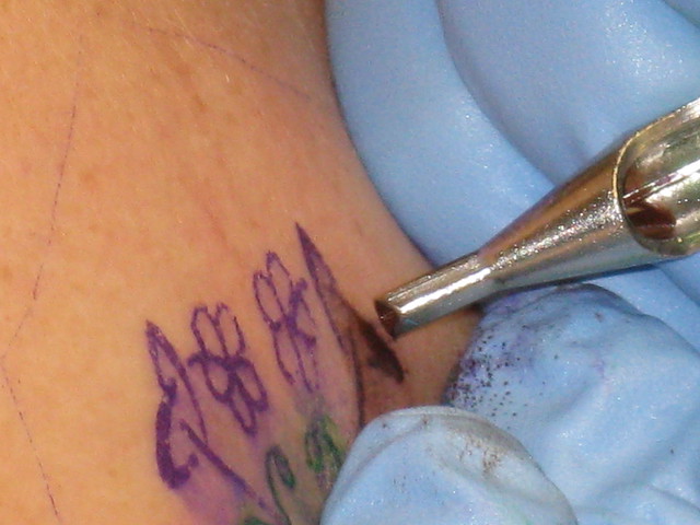 Step 3 - needle close-up.