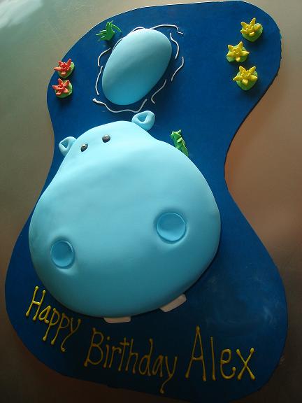 Hippo Birthday Cake