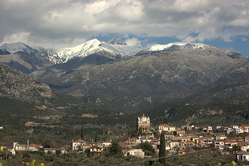 mountains village greece peloponnese kampos