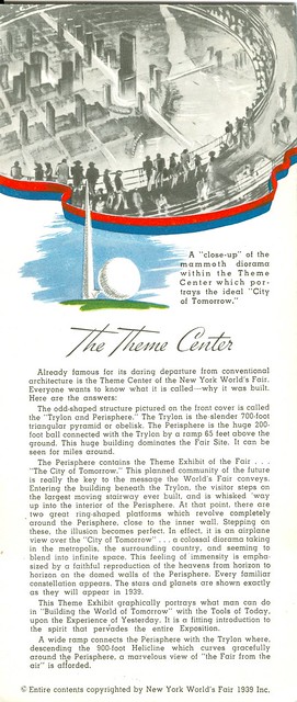 Brochure for the New York World's Fair 1939