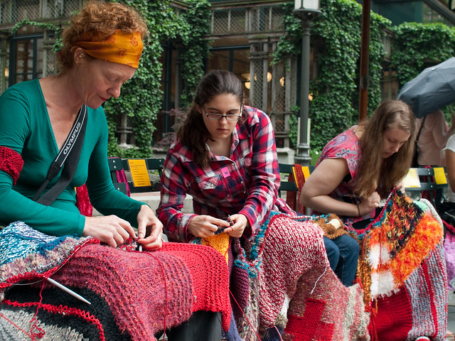 Big Circle Knitting, Bryant Park, NYC