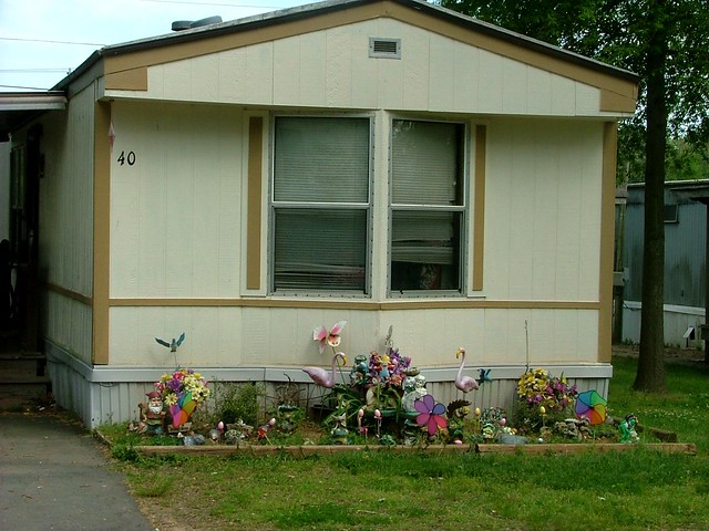 Mobile Home With Whimsical Garden, Bryant AR