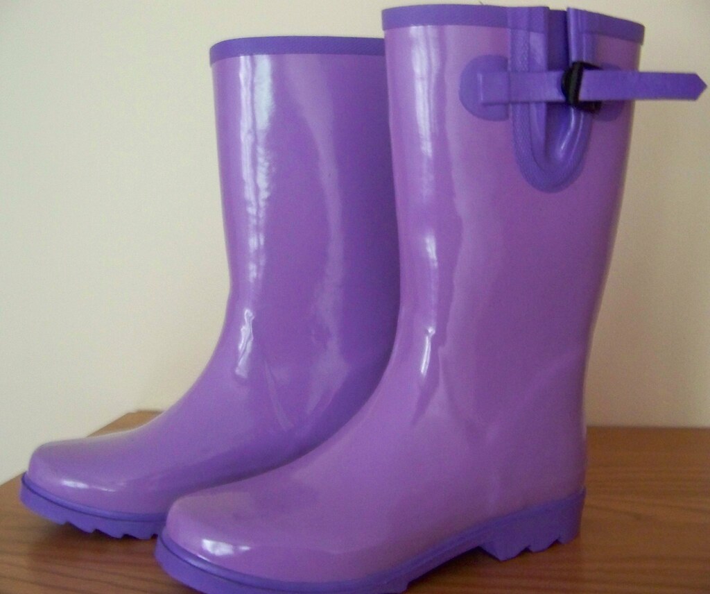 my new purple wellies | Mary Ann B | Flickr