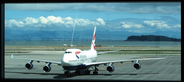 British Airways 747 at SFO