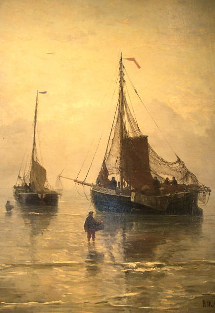 Visserijmuseum - Aankomst van de Vis - Hendrik Willem Mesdag (1875)